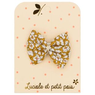 LUCIOLE ET PETIT POIS - BARRETTE NOEUD RUBAN | LIBERTY BETSY AND LEMON