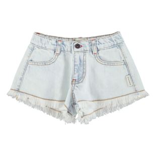 PIUPIUCHICK - SHORT JEAN AVEC FRANGES