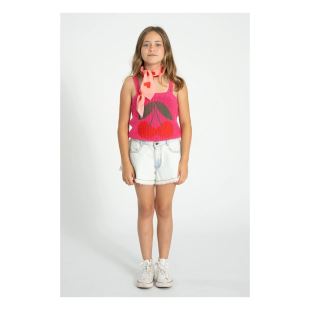 PIUPIUCHICK - SHORT JEAN AVEC FRANGES