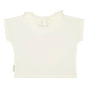 PIUPIUCHICK - TEE SHIRT AVEC COL | ECRU AVEC COEUR