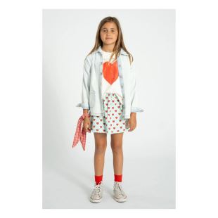 PIUPIUCHICK - TEE SHIRT AVEC COL | ECRU AVEC COEUR