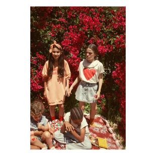 PIUPIUCHICK - TEE SHIRT AVEC COL | ECRU AVEC COEUR