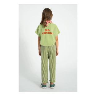 PIUPIUCHICK - TEE SHIRT | LIGHT OLIVE WITH CHERRY