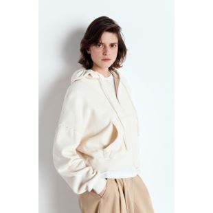 AMERICAN VINTAGE - SWEAT BOBYPARK ML CAPUCHE | ECRU