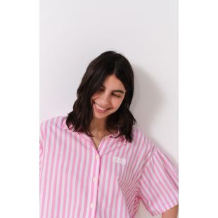 AMERICAN VINTAGE - CHEMISE VEXTOWN | RAYURES ROSES