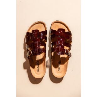 NAZARÉE  - SANDALES CARMEN | VERNIS CHOCOLAT