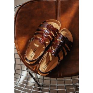 NAZARÉE  - SANDALES CARMEN | VERNIS CHOCOLAT