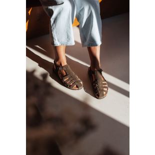NAZARÉE  - SANDALES BIEN ÊTRE GAÏA | KAKI