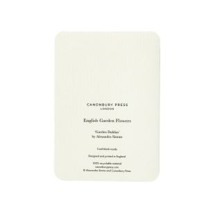 CANONBURY PRESS - CARTE DAHLIAS