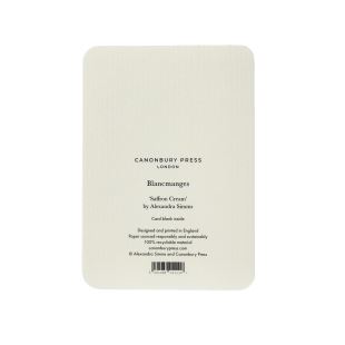 CANONBURY PRESS - CARTE BLANCMANGE SAFFRON