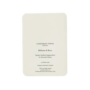 CANONBURY PRESS - CARTE NOEUD VICHY ROUGE