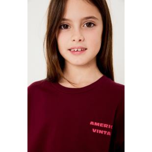 AMERICAN VINTAGE - TEE SHIRT ENFANT FIZ | BORDEAUX VINTAGE