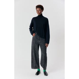 AMERICAN VINTAGE - PULL FEMME TOIMA COL MONTANT | NOIR