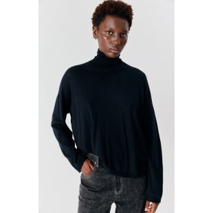 AMERICAN VINTAGE - PULL FEMME TOIMA COL MONTANT | NOIR