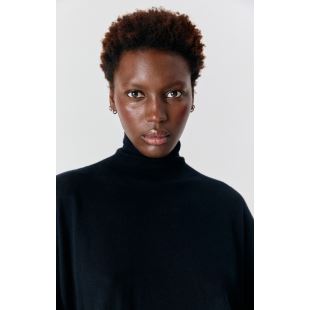 AMERICAN VINTAGE - PULL FEMME TOIMA COL MONTANT | NOIR