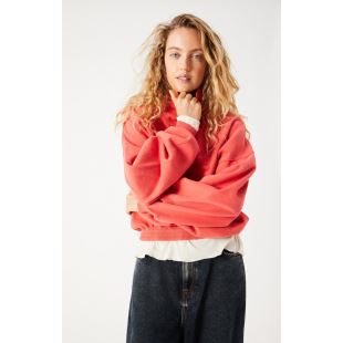 AMERICAN VINTAGE - SWEAT JITBAY COL MONTANT | VERMILLON VINTAGE