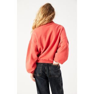 AMERICAN VINTAGE - SWEAT JITBAY COL MONTANT | VERMILLON VINTAGE