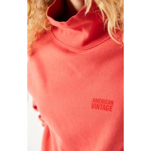 AMERICAN VINTAGE - SWEAT JITBAY COL MONTANT | VERMILLON VINTAGE