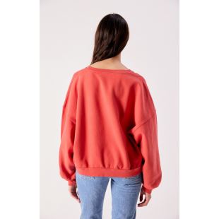 AMERICAN VINTAGE - SWEAT JITBAY COL ROND | VERMILLON VINTAGE