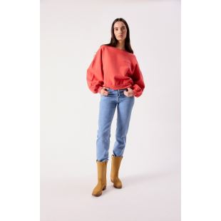 AMERICAN VINTAGE - SWEAT JITBAY COL ROND | VERMILLON VINTAGE