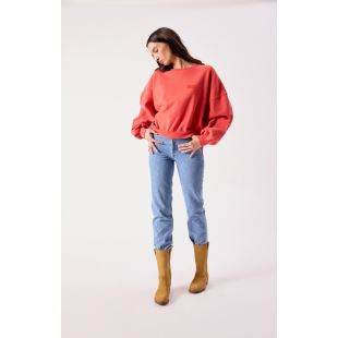 AMERICAN VINTAGE - SWEAT JITBAY COL ROND | VERMILLON VINTAGE