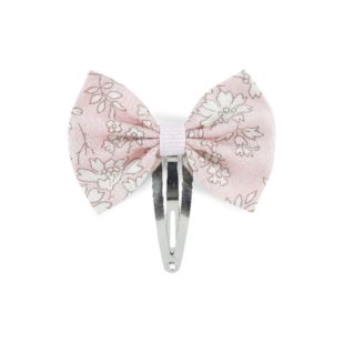 LUCIOLE ET PETIT POIS - BARRETTE RUBAN LIBERTY CAPEL ROSE NUADE
