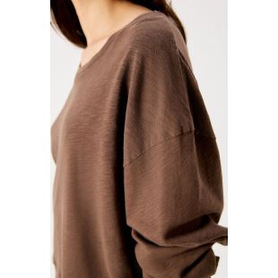 AMERICAN VINTAGE - TEE SHIRT SONOMA ML COL ROND | CHATAIGNIER