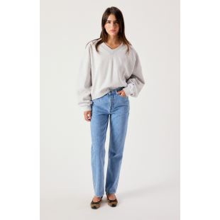 AMERICAN VINTAGE - SWEAT BAPTOWN COL V | GRIS CHINÉ