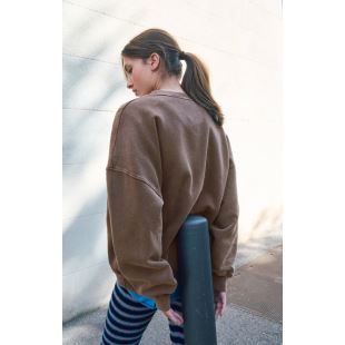 AMERICAN VINTAGE - SWEAT PLIZZY | CHATAIGNIER