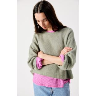 AMERICAN VINTAGE - PULL VITOW COL ROND | KAKI