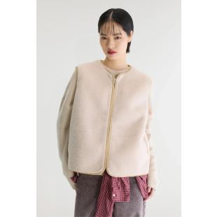 BELLEROSE - VESTE SANS MANCHES ELINOR | NATURAL