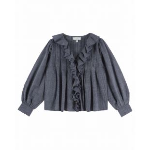 EMILE & IDA - LIGNE FEMME - BLOUSE KHADI VOLANT | HELSINKI