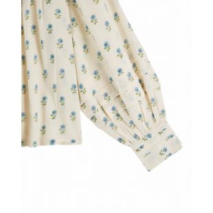 EMILE & IDA - LIGNE FEMME - BLOUSE KHADI VOLANT | SCARLET