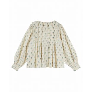 EMILE & IDA - LIGNE FEMME - BLOUSE KHADI VOLANT | SCARLET