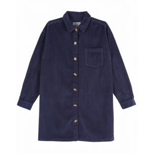 EMILE & IDA - LIGNE FEMME - ROBE VELOURS | MARINE