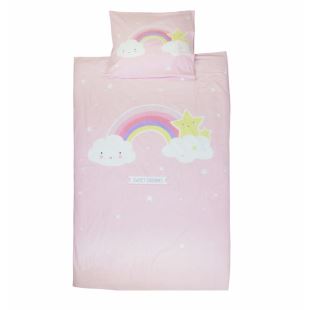 A LITTLE LOVELY COMPANY - HOUSSE DE COUETTE ET TAIE D'OREILLER LICORNE