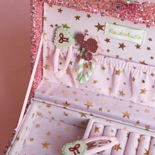 ROCKAHULA - BOITE BIJOUX LARGE PAILLETTES | ROSE