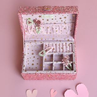 ROCKAHULA - BOITE BIJOUX LARGE PAILLETTES | ROSE