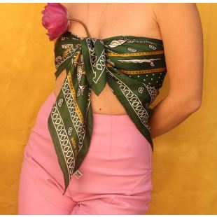 SOIE MEME - FOULARD EN SOIE GM | SEABEAUTY VERT