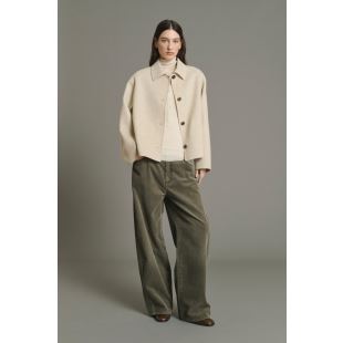 SOEUR - MANTEAU GYODA | ECRU ET GRIS