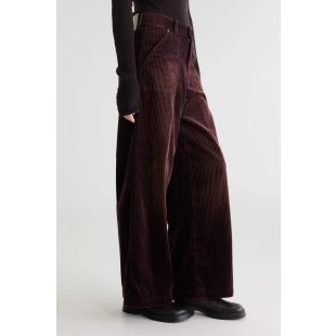 BELLEROSE - PANTALON PETULA VELOURS | BURGUNDY