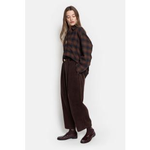 AME ANTWERP - PANTALON KICK VELOURS BROWN