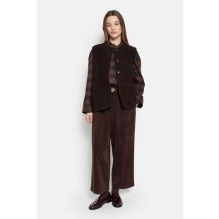 AME ANTWERP - PANTALON KICK VELOURS BROWN