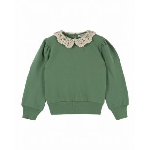 EMILE ET IDA - SWEAT COL CROCHET OLIVE