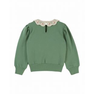 EMILE ET IDA - SWEAT COL CROCHET OLIVE