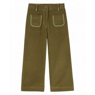 EMILE ET IDA - PANTALON VELOURS | PISTACHE