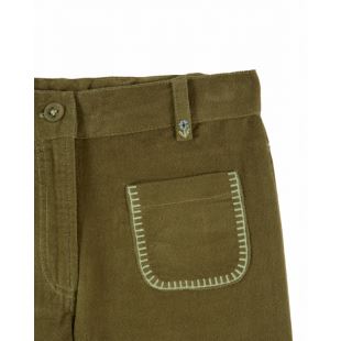 EMILE ET IDA - PANTALON VELOURS | PISTACHE
