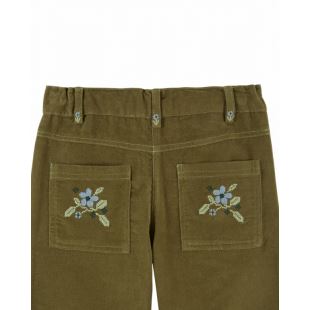 EMILE ET IDA - PANTALON VELOURS | PISTACHE