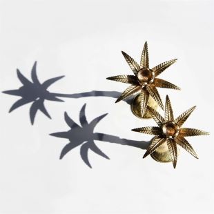 KLEVERING - BOUGEOIR PALMIER LAITON DORÉ