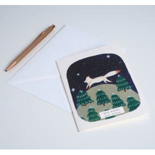 SEASON PAPER - CARTE DOUBLE RENARD BLANC